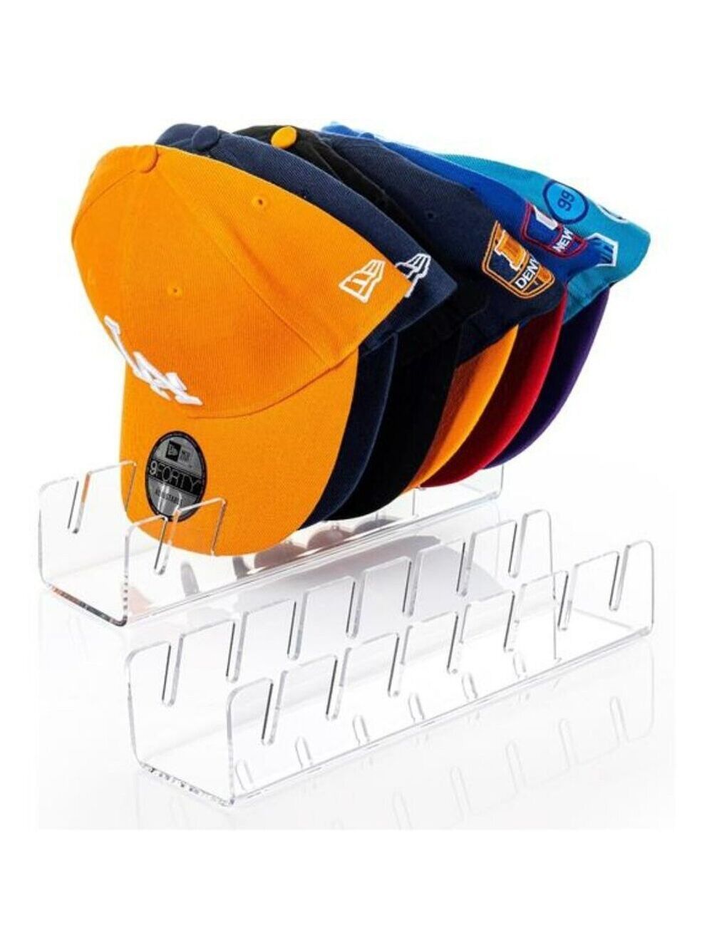 Clear Acrylic Hat Holder Set Baseball Cap Organizer Display Stand for Closet
